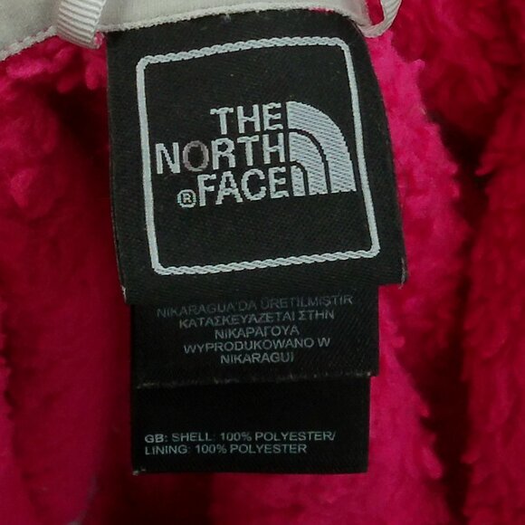 THE NORTH FACE Girl's Pink Fleece Full Zip Jacket L 14 / 16 Front & Back Logo - Picture 2 of 9